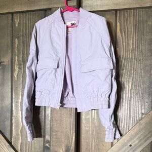 SO Kids Light Lavender Bomber Jacket